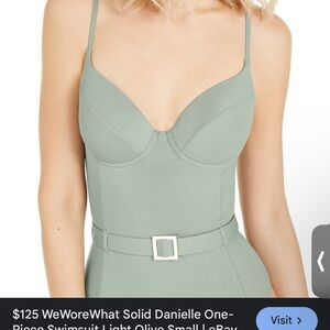 WeWoreWhat Olive One-Piece Swimsuit